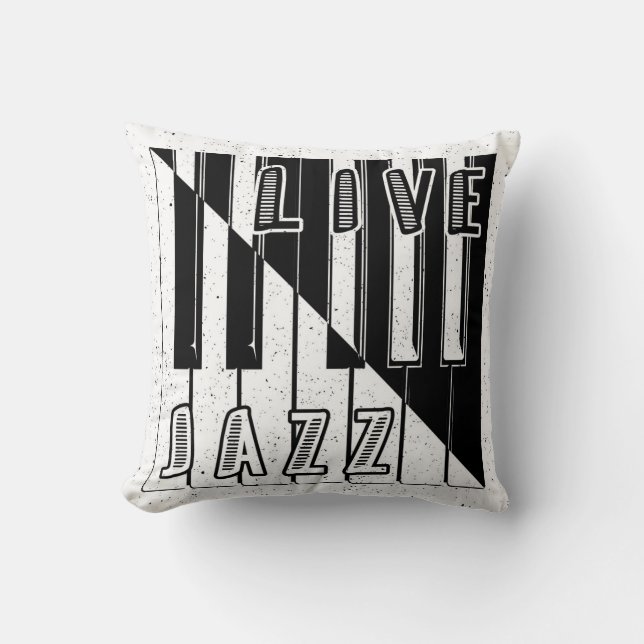 Logo "Live Jazz Calligraphy Illusion" mit Kissen (Vorderseite)