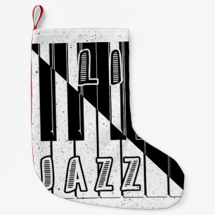 Logo "Live Jazz Calligraphy Illusion" mit Kleiner Weihnachtsstrumpf