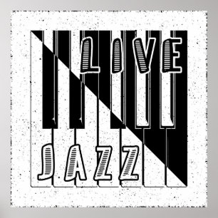 Logo "Live Jazz Calligraphy Illusion" mit Poster