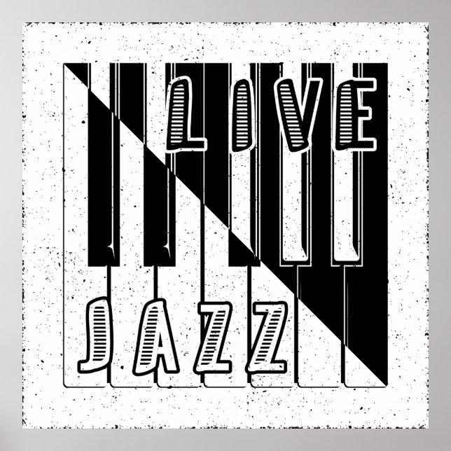 Logo "Live Jazz Calligraphy Illusion" mit Poster (Vorne)