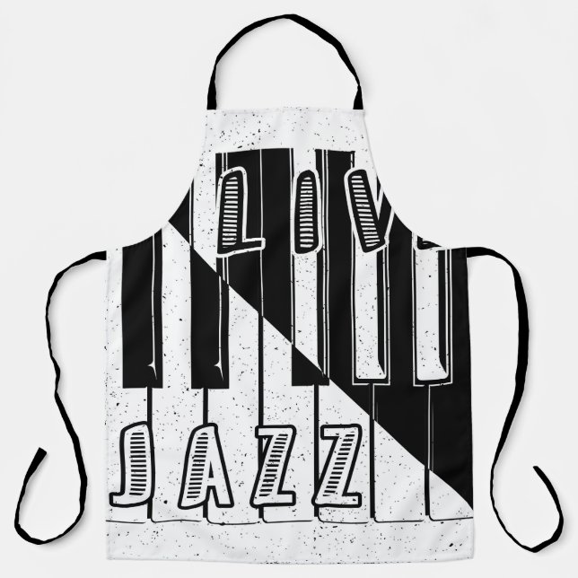Logo "Live Jazz Calligraphy Illusion" mit Schürze (Vorderseite)
