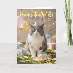 Logo Lustig Süße Firmenkatze Geburtstag Karte