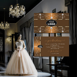 Logo "Luxuriöse Orange- und Braun-Verziert-Borders Visitenkarte