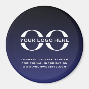 Logo-Magazin für Navy Blue Custom Business Company Magnet