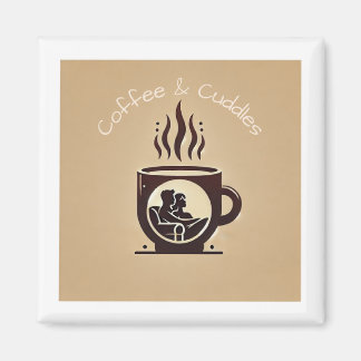 Logo-Magnet "Kaffee und Kuscheln" Magnet