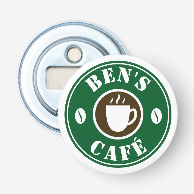 Logo-Magnetflaschenöffner für den Coffee Shop Flaschenöffner (Vorderseite)