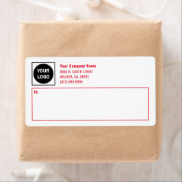 Logo-Mailing und Versandaufkleber für Red Business