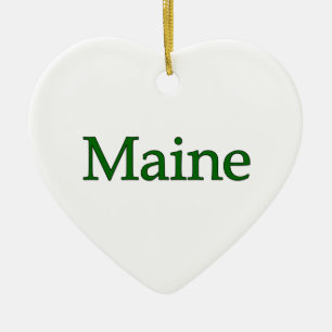 Logo Maines USA Keramikornament