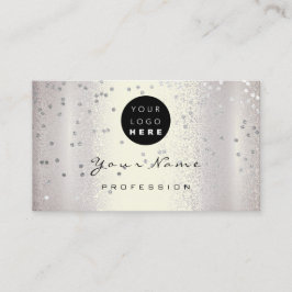 Logo Makeup Artist Haar Nägel Smoky Silber Grau Visitenkarte