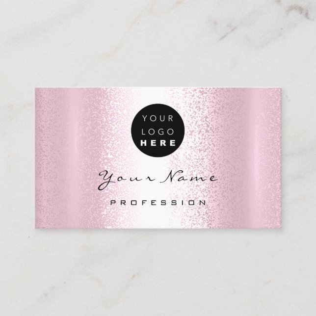 Logo-Makeup-Artist-Haarnägel Beruflich Blush Visitenkarte (Vorderseite)