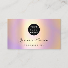 Logo Makeup Artist Hair Nails Abstrakt Lila Lux Visitenkarte