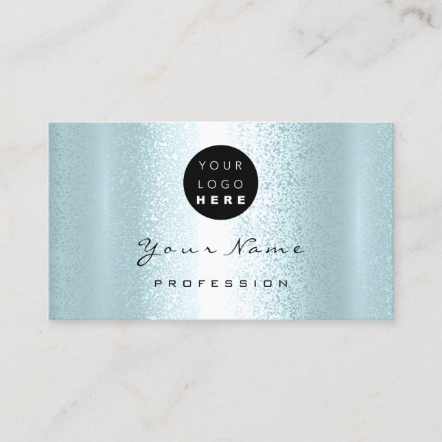 Logo-Makeup Artist Hair Nails Beruflich Blue Visitenkarte (Vorderseite)