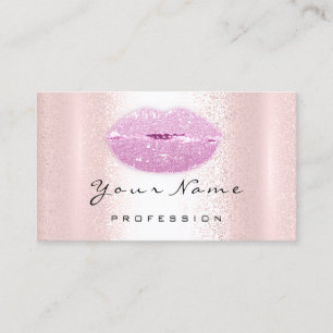 Logo-Makeup-Künstler Beruflich Lippen Kiss Glitze Visitenkarte
