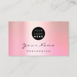 Logo Makeup Künstler Haarnägel Rose Rosa Pflege Visitenkarte