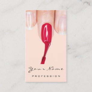 Logo-Maniküre Red Nails Blush Visitenkarte