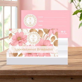 Logo-Markenbezeichnung "Luxury Floral Botanical Mo Terminkarte
