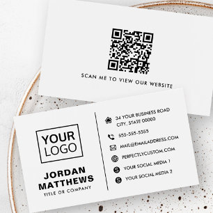 Logo médias sociaux QR code n'importe quel carte d