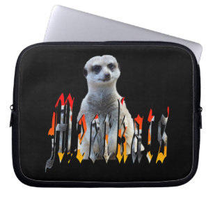 Logo Meerkat und Meerkat, Laptopschutzhülle