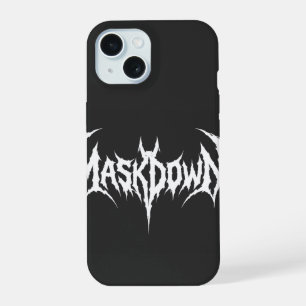 Logo métallique Maskdown avec lettrage en pointe e