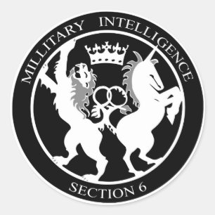 Logo MI6 Runder Aufkleber