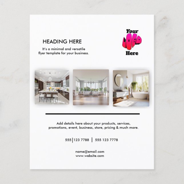 Logo Minimal Photo Business Marketing Flyer (Vorne)