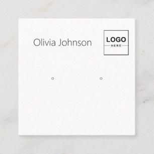 Logo-Minimal-Schmuck-Ohrring-Display-Visitenkarte Quadratische Visitenkarte