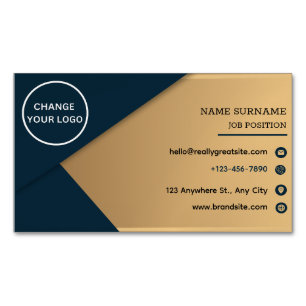 Logo minimaliste de code QR Magnet Carte de visite