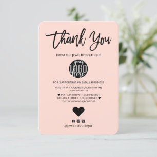 Logo minimaliste noir rose Merci client