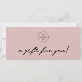 Logo Minimalistisch Blush Pink Geschenkgutschein