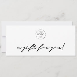 Logo-Minimalistisch Einfach-Weißes Geschenkzertifi