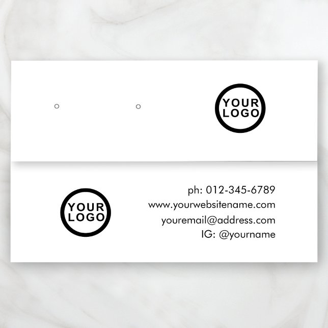 Logo-Minimalistische Schmuckkollektion Mini Visitenkarte (Stylishly Personalize with Your Custom Logos & Business Contact Information.)