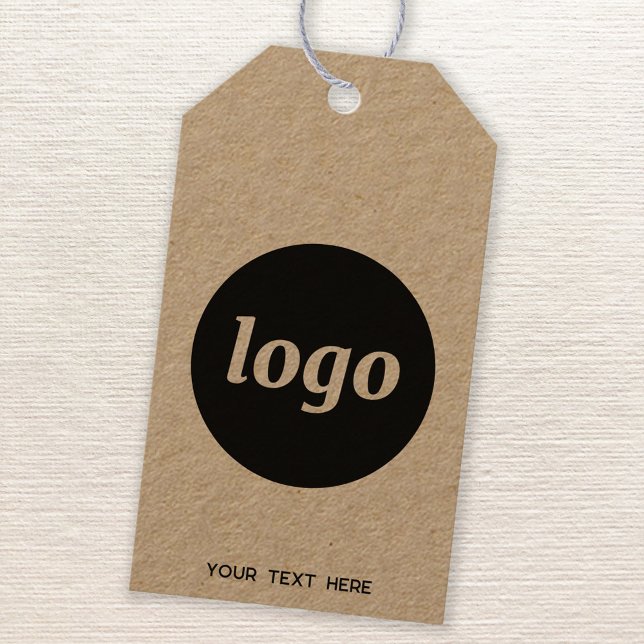 Logo mit dem Label "Text Business Product Price" Geschenkanhänger (Logo with custom text business promotional price or product tags)