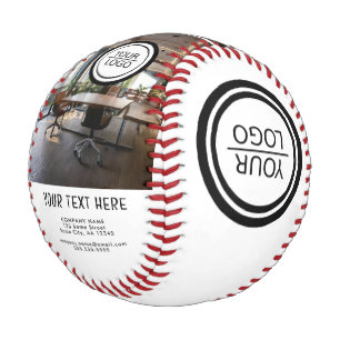 Logo mit individuellem Text Unternehmensfoto hinzu Baseball