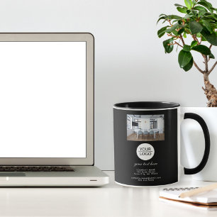 Logo mit individuellem Text Unternehmenswerbung Fo Tasse