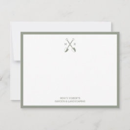 Logo mit Monogramm-Mennenkarte für übergeordnete B Mitteilungskarte