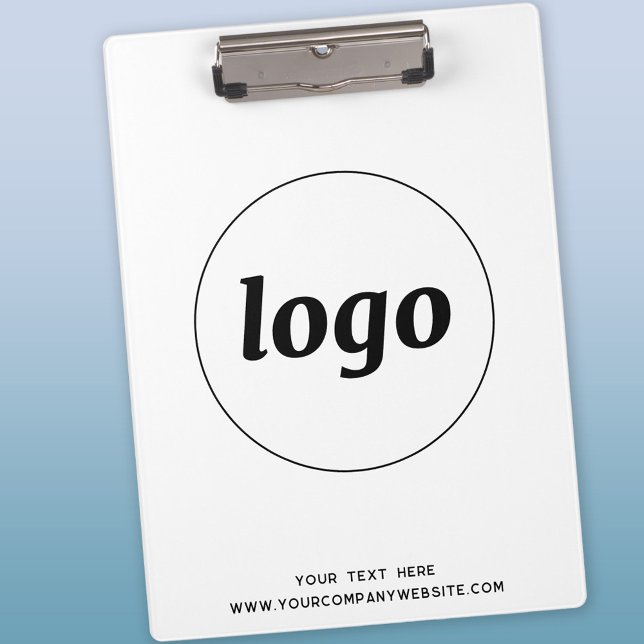 Logo mit Text-Business-Zwischenablage Klemmbrett (Logo and custom text business promotional clipboard)