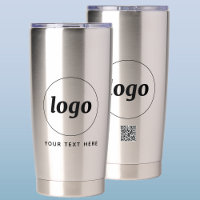 Logo mit Text und QR-Code Unternehmenswerbung