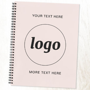 Logo mit Text und QR-Code Werbegeschäft Notizbuch
