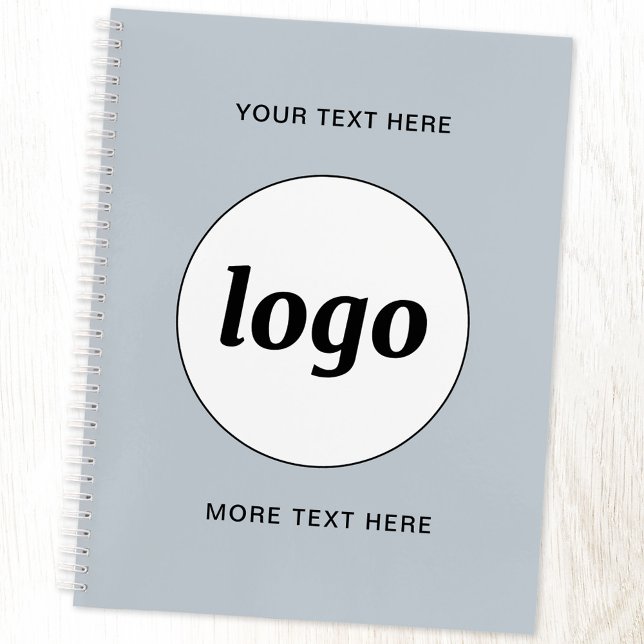 Logo mit Text und QR-Code Werbegeschäft Notizbuch (Logo and custom text professional business promotional notebook)