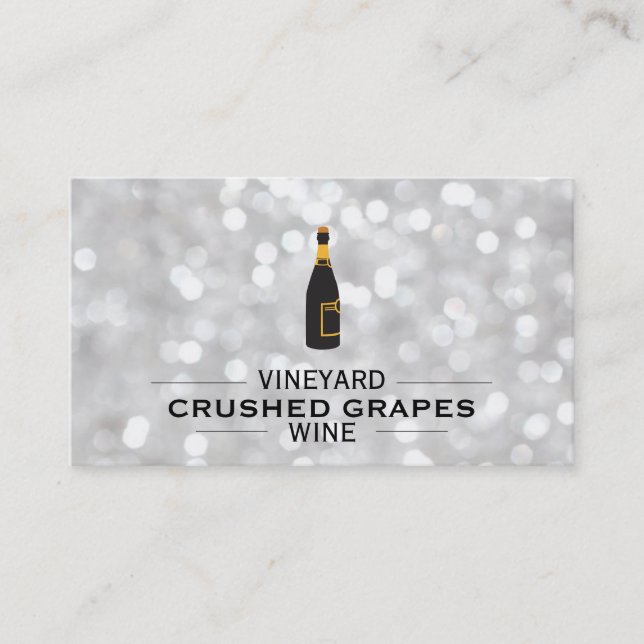 Logo mit Trennflächen Champagner (weißer Knopf) Visitenkarte (Vorderseite)