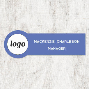Logo Mitarbeiter Blue Business Namensschild