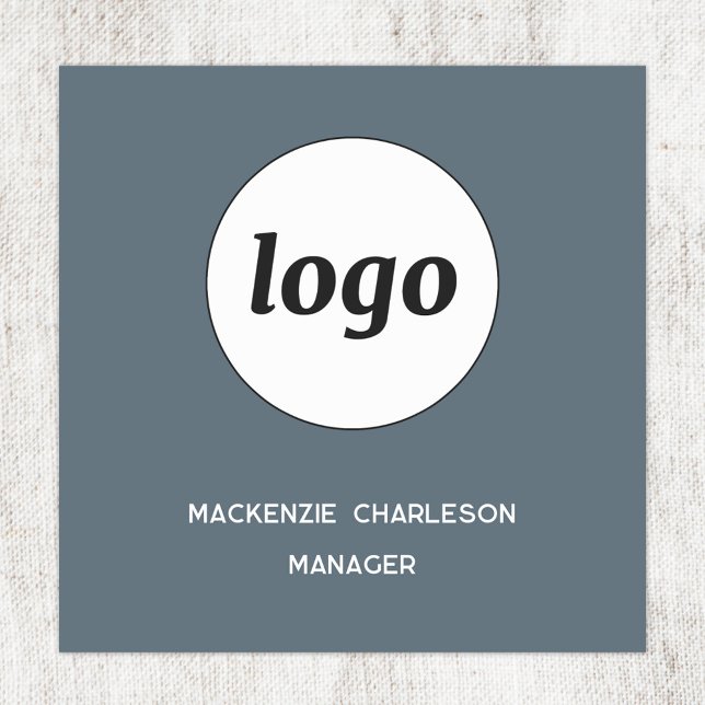 Logo Mitarbeiter Personal Anthrazitgrau Magnetisch Namensschild (Simple logo with custom text business branding promotional pin or magnetic name tag or badge)
