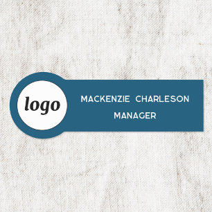 Logo Mitarbeiter Personal Tealgrün Geschäft Namensschild