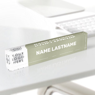 Logo Modern Soft Sage Grün Name Einfach Namensplakette