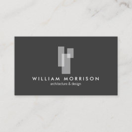 Logo "Moderne architektonische Blöcke II weiß/grau Visitenkarte