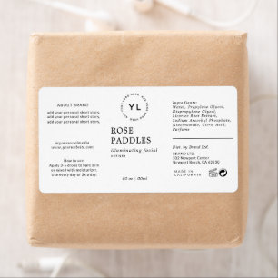 Logo moderne Étiquette de bouteille cosmétique