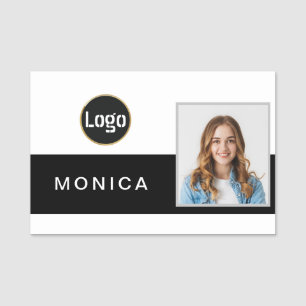 Logo moderne, nom et titre étiquette de classe