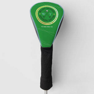 Logo-Monogramm für den grünen Kreis für Golfspiele Golf Headcover