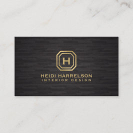 Logo-Monogramm für die Glam Box im Dunklen Holz-De Visitenkarte