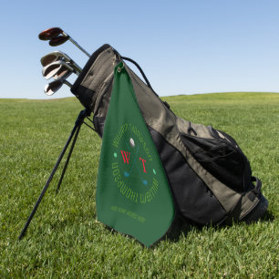 Logo-Monogramm für einen Golf-Player-Green Golfhandtuch